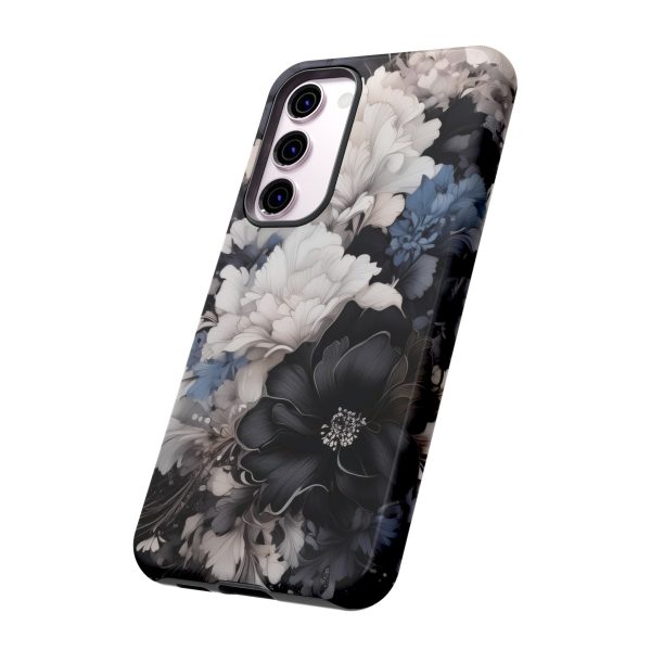 Black and White Flowers iPhone | Samsung | Samsung Galaxy | Google Pixel - Cell Phone Tough Cases - Image 130