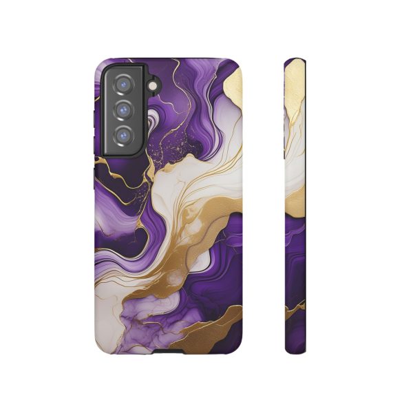 Purple and Gold 2 iPhone | Samsung | Samsung Galaxy | Google Pixel - Cell Phone Tough Cases - Image 75