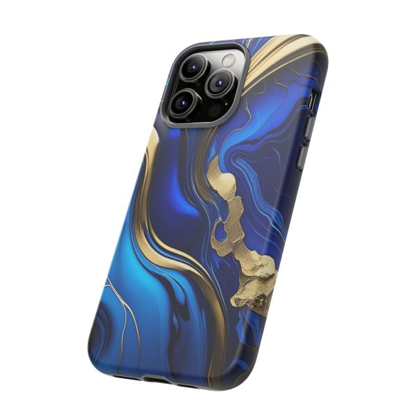 Royal Blue and Gold iPhone | Samsung | Samsung Galaxy | Google Pixel - Cell Phone Tough Cases - Image 118