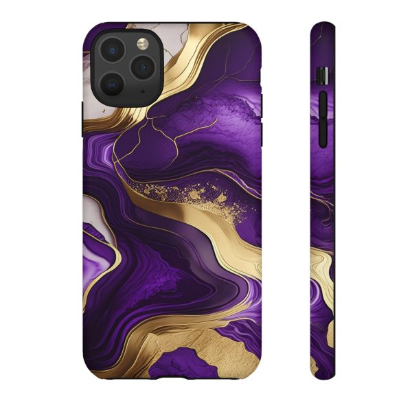 Purple and Gold iPhone | Samsung | Samsung Galaxy | Google Pixel - Cell Phone Tough Cases - Image 24