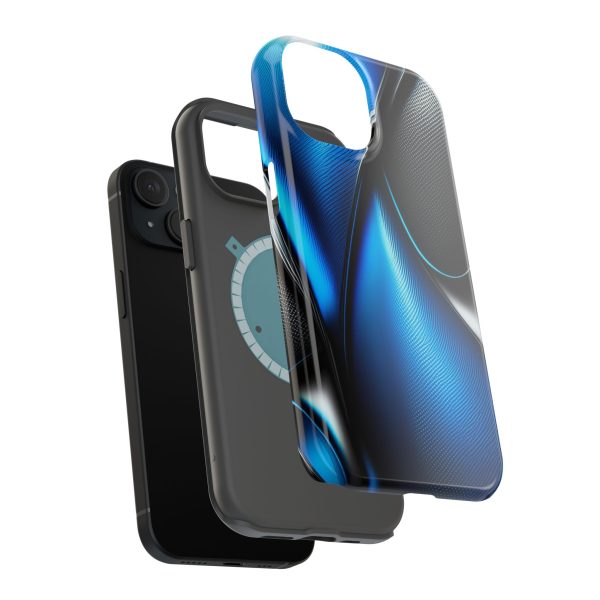 Blue Carbon Custom Magnetic Tough Case for iPhone - Dual Layer Protection with MagSafe® Compatibility - Matte or Glossy Finish - Image 82