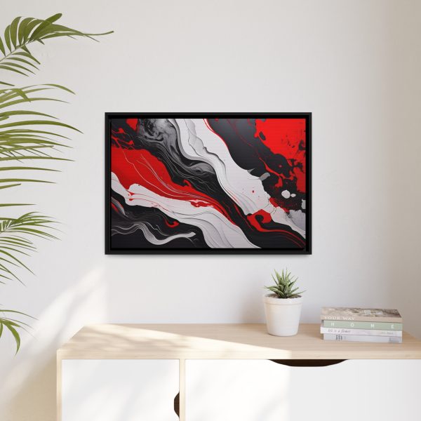 Red and Black Abstract 3 Matte Canvas, Black Frame - Image 23