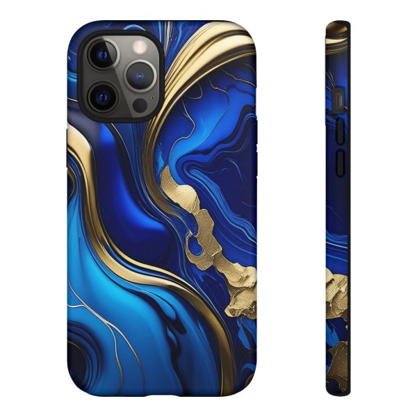 Royal Blue and Gold iPhone | Samsung | Samsung Galaxy | Google Pixel - Cell Phone Tough Cases - Image 36