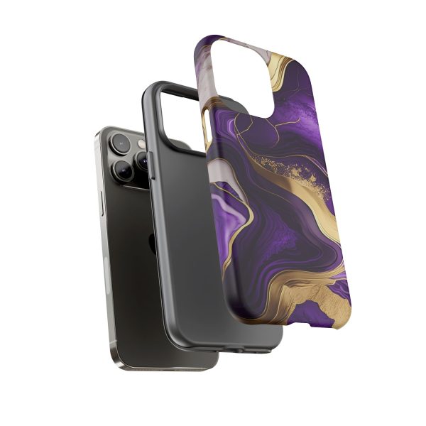 Purple and Gold iPhone | Samsung | Samsung Galaxy | Google Pixel - Cell Phone Tough Cases - Image 119