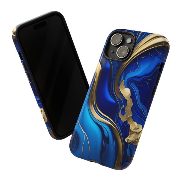 Royal Blue and Gold iPhone | Samsung | Samsung Galaxy | Google Pixel - Cell Phone Tough Cases - Image 162