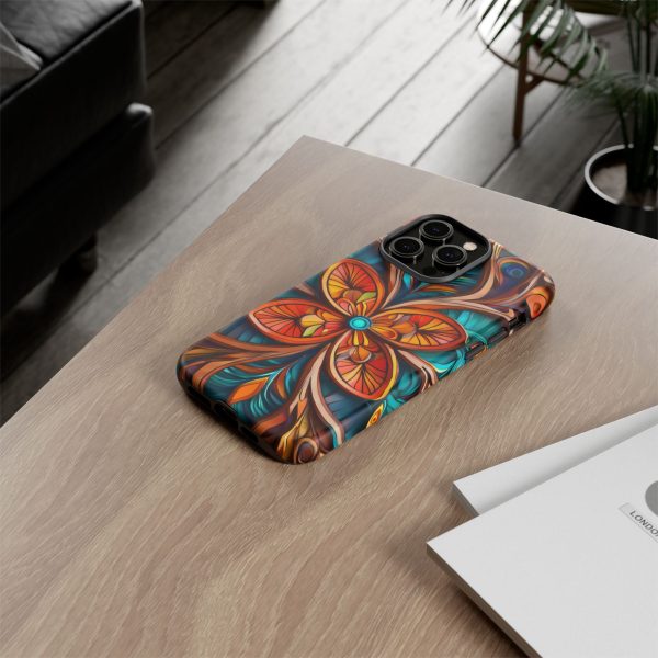 Wood Grain Flower iPhone | Samsung | Samsung Galaxy | Google Pixel - Cell Phone Tough Cases - Image 120