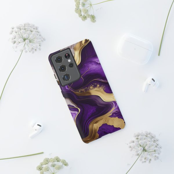 Purple and Gold iPhone | Samsung | Samsung Galaxy | Google Pixel - Cell Phone Tough Cases - Image 60