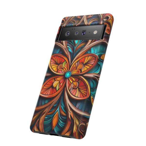 Wood Grain Flower iPhone | Samsung | Samsung Galaxy | Google Pixel - Cell Phone Tough Cases - Image 158