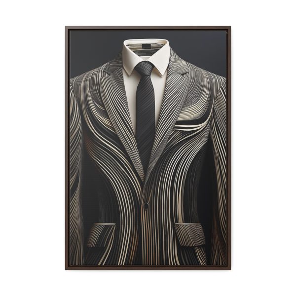 Black Suit Abstract Gallery Canvas Wraps, Vertical Frame - Image 26