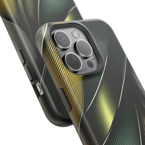 Green and Yellow Carbon Custom Magnetic Tough Case for iPhone - Dual Layer Protection with MagSafe® Compatibility - Matte or Glossy Finish - Image 118