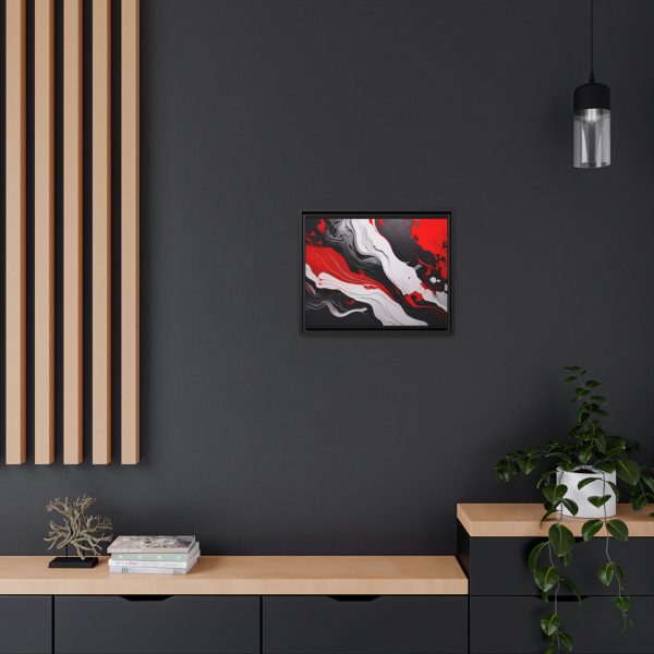 Red and Black Abstract 3 Matte Canvas, Black Frame - Image 16