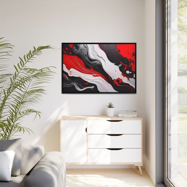 Red and Black Abstract 3 Matte Canvas, Black Frame - Image 39