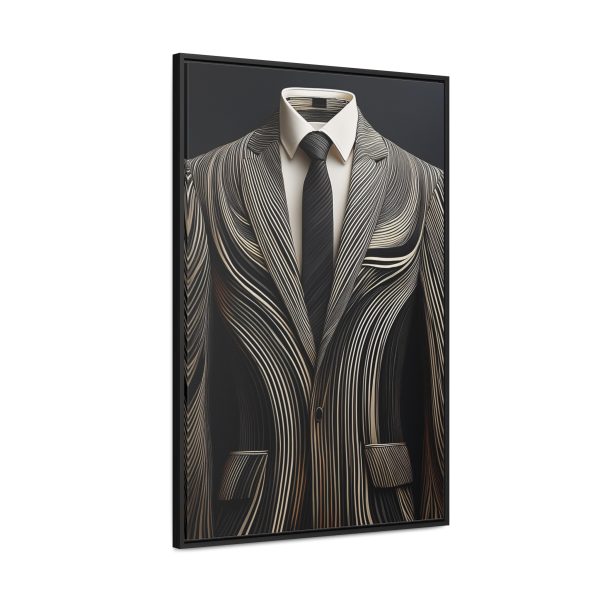 Black Suit Abstract Gallery Canvas Wraps, Vertical Frame - Image 32