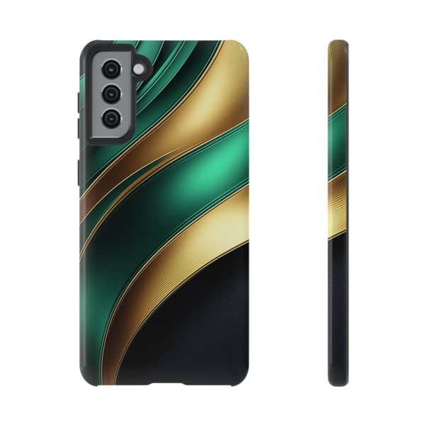 Green and Gold iPhone | Samsung | Samsung Galaxy | Google Pixel - Cell Phone Tough Cases - Image 53