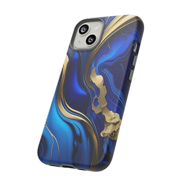 Royal Blue and Gold iPhone | Samsung | Samsung Galaxy | Google Pixel - Cell Phone Tough Cases - Image 94