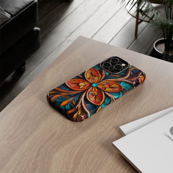 Wood Grain Flower iPhone | Samsung | Samsung Galaxy | Google Pixel - Cell Phone Tough Cases - Image 116