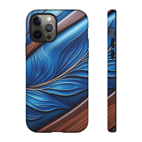 Blue Leather iPhone | Samsung | Samsung Galaxy | Google Pixel - Cell Phone Tough Cases - Image 34