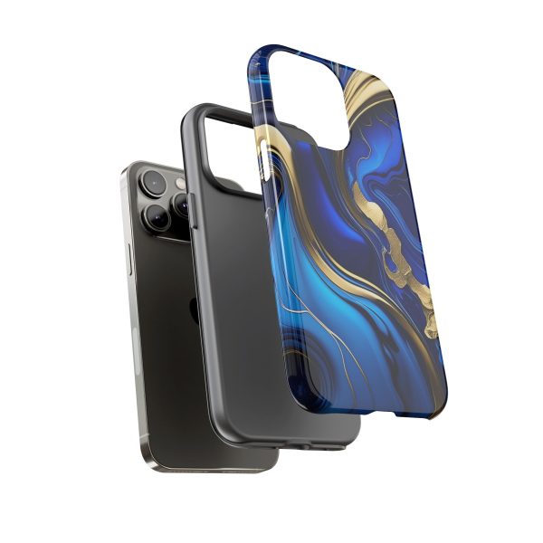 Royal Blue and Gold iPhone | Samsung | Samsung Galaxy | Google Pixel - Cell Phone Tough Cases - Image 115