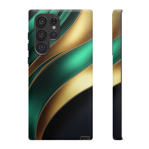 Green and Gold iPhone | Samsung | Samsung Galaxy | Google Pixel - Cell Phone Tough Cases - Image 87