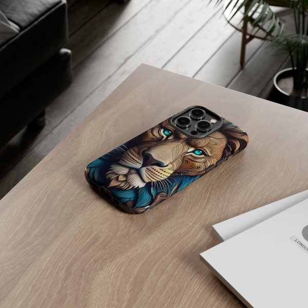 Wood Lion Art iPhone | Google Pixel - Cell Phone Tough Cases - Image 56