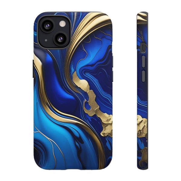 Royal Blue and Gold iPhone | Samsung | Samsung Galaxy | Google Pixel - Cell Phone Tough Cases - Image 39