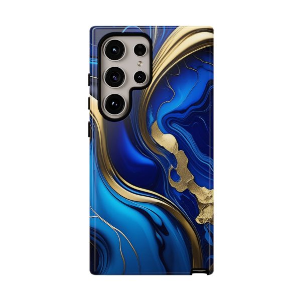 Royal Blue and Gold iPhone | Samsung | Samsung Galaxy | Google Pixel - Cell Phone Tough Cases - Image 205