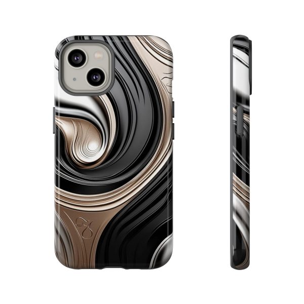 Black and Gold iPhone | Samsung | Samsung Galaxy | Google Pixel - Cell Phone Tough Cases - Image 89