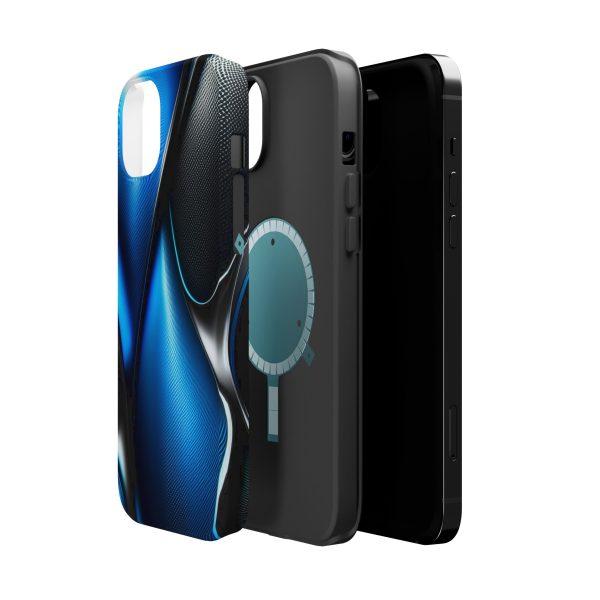 Blue Carbon Custom Magnetic Tough Case for iPhone - Dual Layer Protection with MagSafe® Compatibility - Matte or Glossy Finish - Image 27