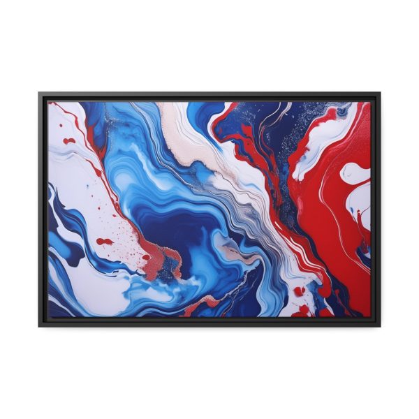 Red White and Blue TS1 Marble Matte Canvas, Black Frame - Image 21