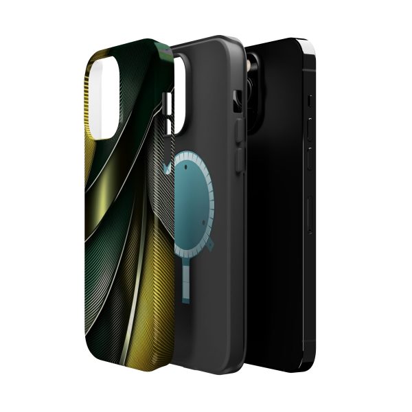 Green and Yellow Carbon Custom Magnetic Tough Case for iPhone - Dual Layer Protection with MagSafe® Compatibility - Matte or Glossy Finish - Image 32