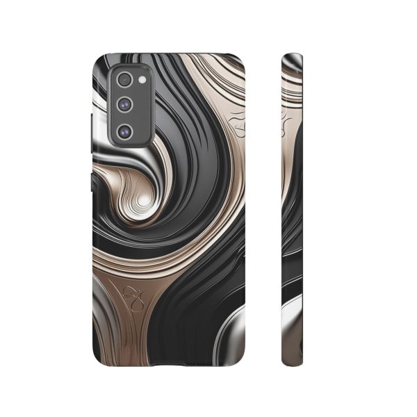 Black and Gold iPhone | Samsung | Samsung Galaxy | Google Pixel - Cell Phone Tough Cases - Image 69