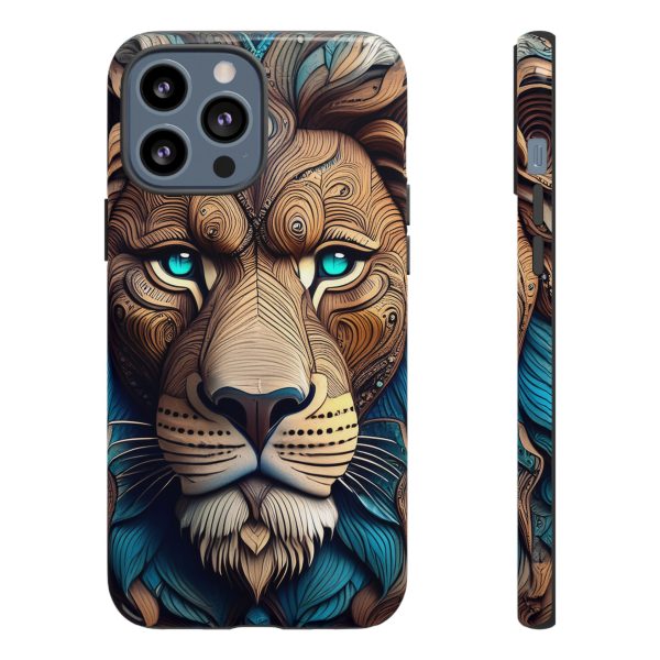 Wood Lion Art iPhone | Google Pixel - Cell Phone Tough Cases - Image 33