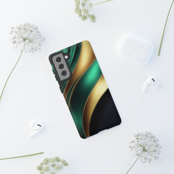 Green and Gold iPhone | Samsung | Samsung Galaxy | Google Pixel - Cell Phone Tough Cases - Image 50