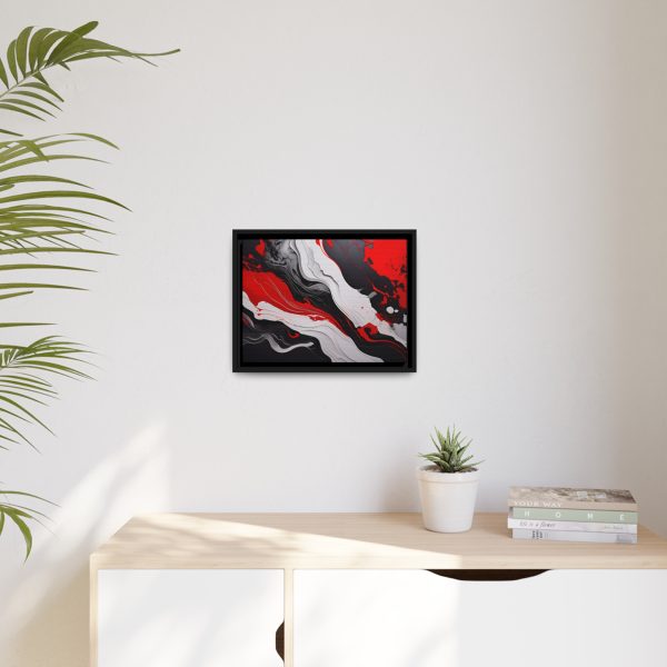 Red and Black Abstract 3 Matte Canvas, Black Frame - Image 11