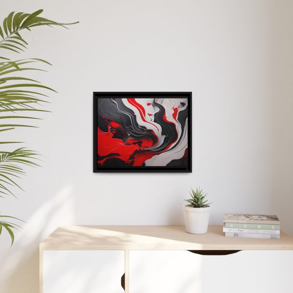 Red and Black Abstract 1 Matte Canvas, Black Frame - Image 15