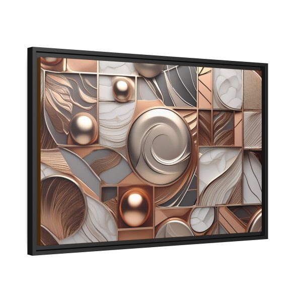 Neutral Colors Abstract Matte Canvas, Black Frame - Image 22