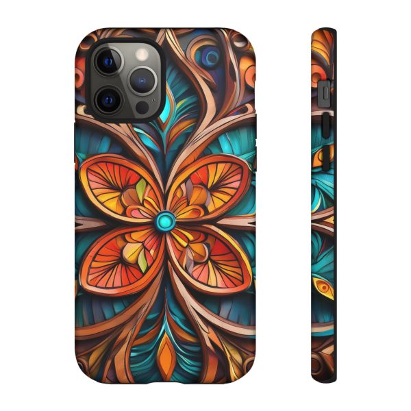 Wood Grain Flower iPhone | Samsung | Samsung Galaxy | Google Pixel - Cell Phone Tough Cases - Image 34