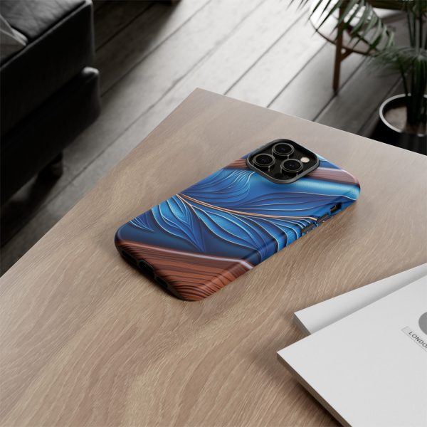 Blue Leather iPhone | Samsung | Samsung Galaxy | Google Pixel - Cell Phone Tough Cases - Image 117