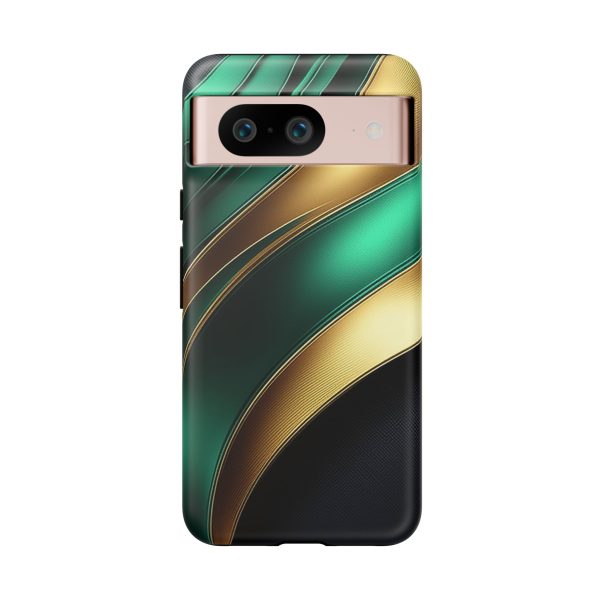 Green and Gold iPhone | Samsung | Samsung Galaxy | Google Pixel - Cell Phone Tough Cases - Image 230