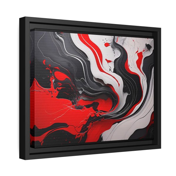 Red and Black Abstract 1 Matte Canvas, Black Frame - Image 6