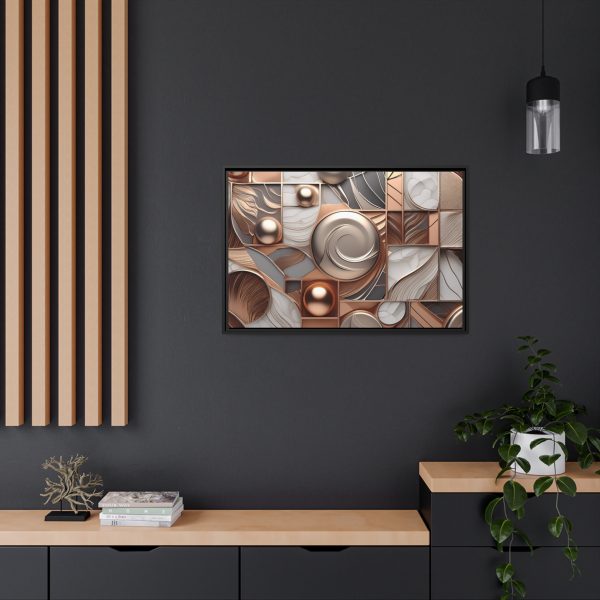 Neutral Colors Abstract Matte Canvas, Black Frame - Image 32