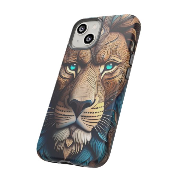 Wood Lion Art iPhone | Google Pixel - Cell Phone Tough Cases - Image 50