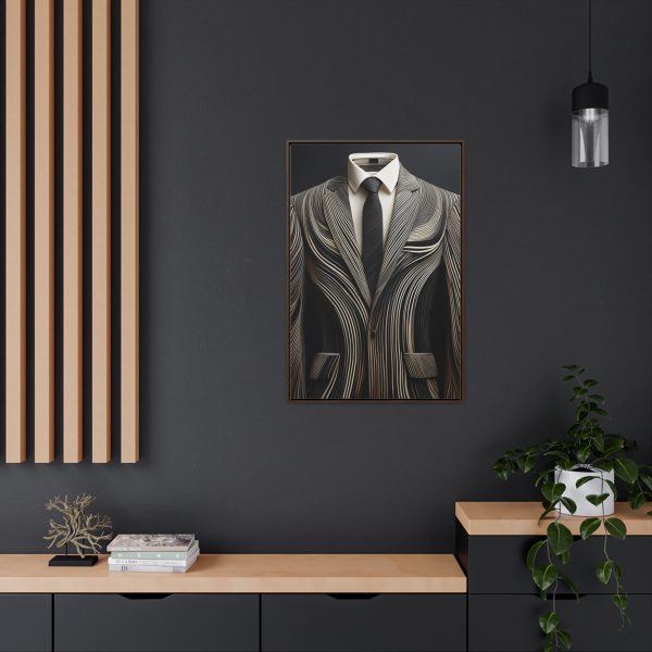 Black Suit Abstract Gallery Canvas Wraps, Vertical Frame - Image 40