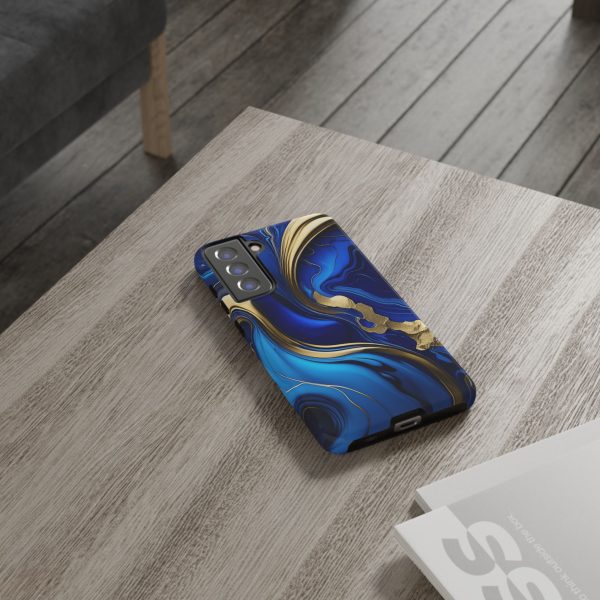 Royal Blue and Gold iPhone | Samsung | Samsung Galaxy | Google Pixel - Cell Phone Tough Cases - Image 74