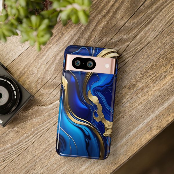 Royal Blue and Gold iPhone | Samsung | Samsung Galaxy | Google Pixel - Cell Phone Tough Cases - Image 229