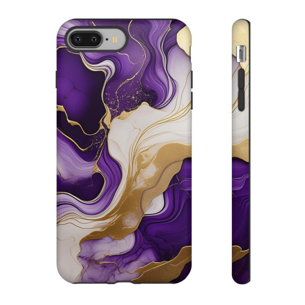 Purple and Gold 2 iPhone | Samsung | Samsung Galaxy | Google Pixel - Cell Phone Tough Cases - Image 4