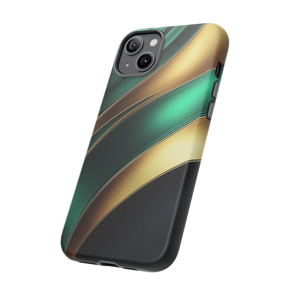 Green and Gold iPhone | Samsung | Samsung Galaxy | Google Pixel - Cell Phone Tough Cases - Image 110