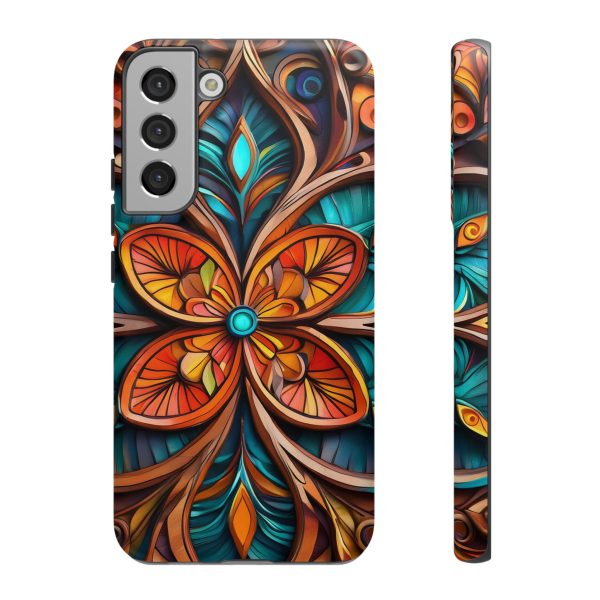 Wood Grain Flower iPhone | Samsung | Samsung Galaxy | Google Pixel - Cell Phone Tough Cases - Image 83