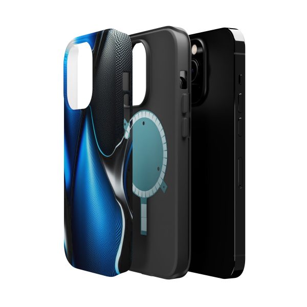 Blue Carbon Custom Magnetic Tough Case for iPhone - Dual Layer Protection with MagSafe® Compatibility - Matte or Glossy Finish - Image 17