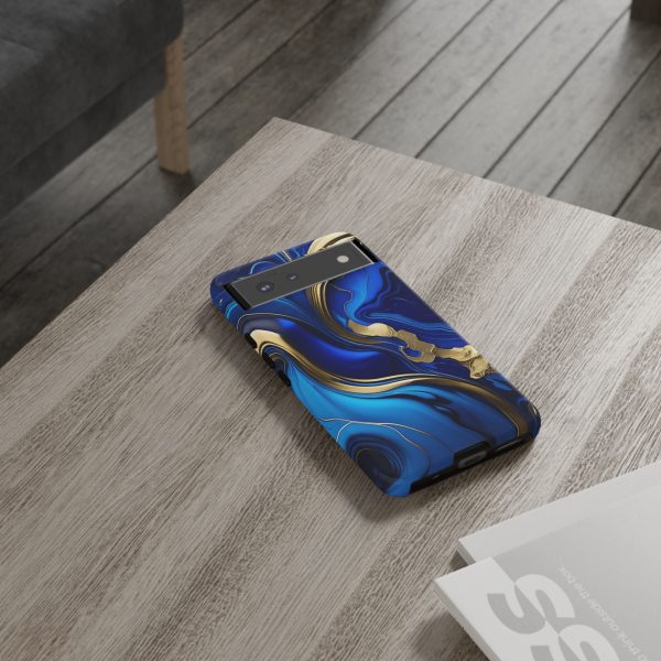 Royal Blue and Gold iPhone | Samsung | Samsung Galaxy | Google Pixel - Cell Phone Tough Cases - Image 66